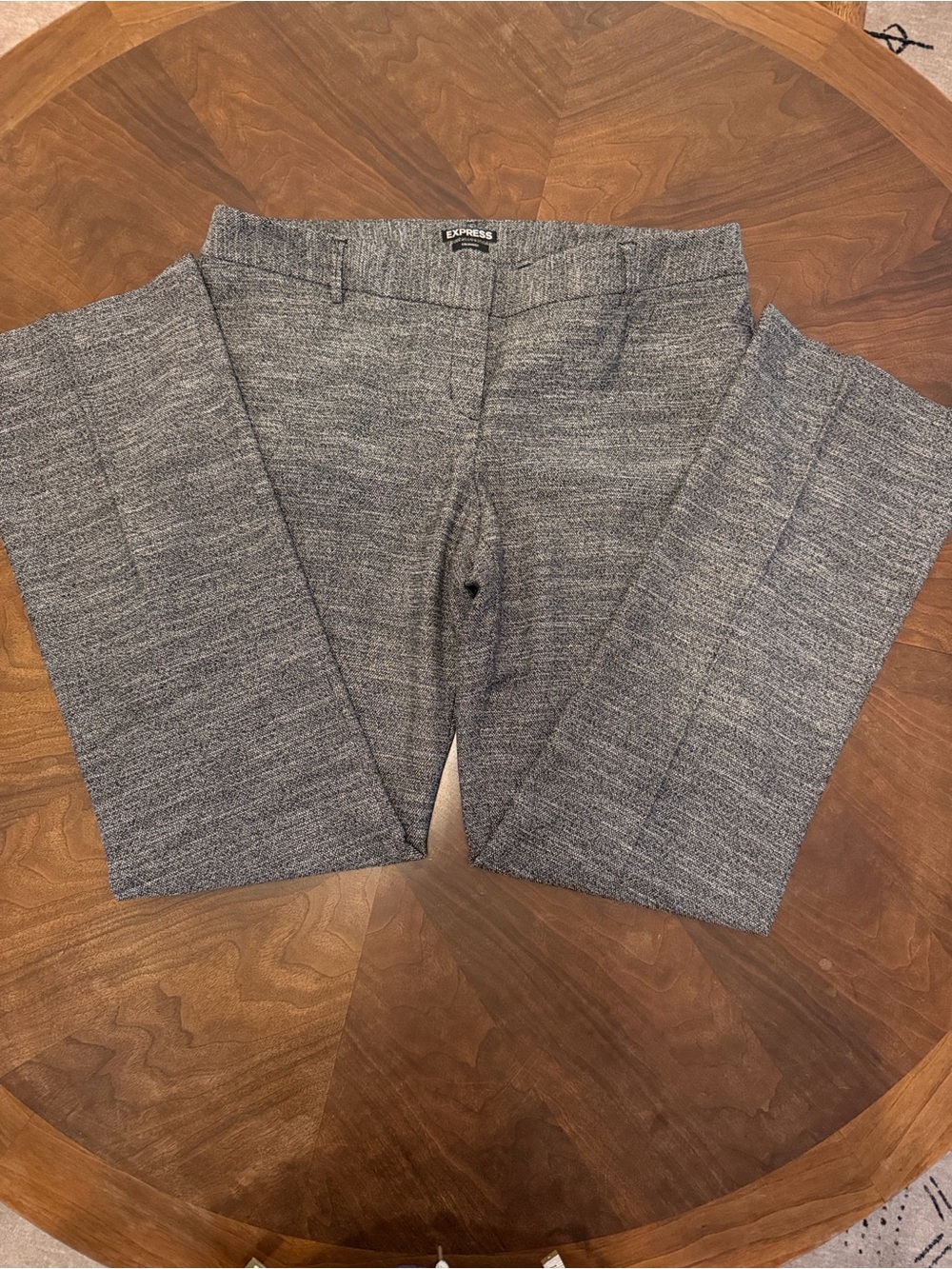 Express Columnist Women's Heather Gray Dress Pants - Low Rise